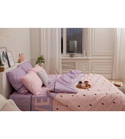 Постельное бельё «Этель» 2 сп Violet love 175*215 см, 200*220 см, 70*70 см - 2 шт