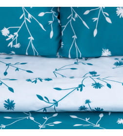 Постельное бельё Этель дуэт Flowers (вид 2) 143х215 см-2 шт., 220х240 см, 70*70 см - 2 шт, поплин 125