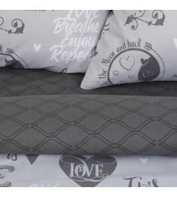 Постельное бельё "Этель" 2 сп Love 175*215 см, 200*220 см, 70*70 см -2 шт, 100% хлопок, бязь 125 г/м2