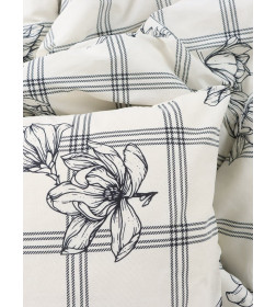 Постельное бельё "Этель" 2 сп Ink flowers 175*215 см, 200*220 см, 70*70 см -2 шт, бязь 125 г/м2, хл 100%