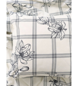 Постельное бельё "Этель" 2 сп Ink flowers 175*215 см, 200*220 см, 70*70 см -2 шт, бязь 125 г/м2, хл 100%