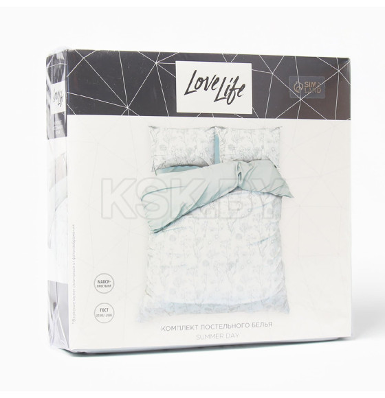 Постельное бельё LoveLife евро Summer day 200х220см,225х240см,50х70см-2шт, жатка, 100% п/э, 100гр/м2 (10322854) 