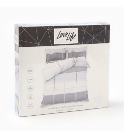 Постельное бельё LoveLife евро Linear comfort 200х217см, 225х240см, 50х70см-2шт, хлопок, сатин, 125г/