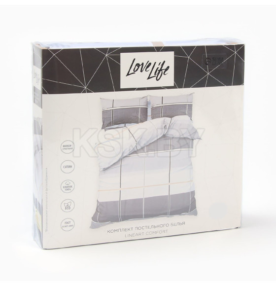 Постельное бельё LoveLife евро Linear comfort 200х217см, 225х240см, 50х70см-2шт, хлопок, сатин, 125г/ (10416708) 
