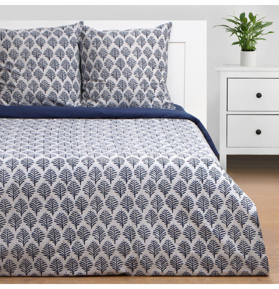 Постельное бельё Этель 2 сп Blue ornament, 175х215 см, 200х220 см, 70х70 см -2 шт, бязь 125 г/м2 (9946999) 