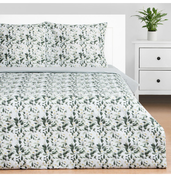Постельное бельё Этель 1.5 сп Jasmine 143х215 см, 150х214 см, 70х70 см -2 шт, поплин (9322128) 