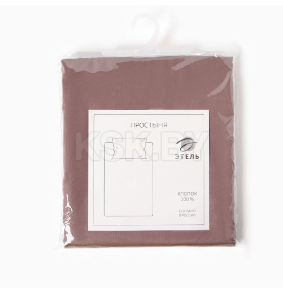 Простыня Этель Twilight Mauve 200*215, 100% хлопок, мако-сатин, 114г/м2 9933782 (9933782)