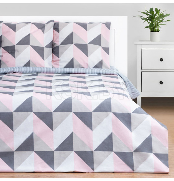 Постельное бельё Этель 2 сп Pink illusion 175х215 см, 200х220 см, 70х70 см - 2 шт, бязь 125 г/м2 (7533788) 