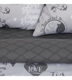 Постельное бельё "Этель" дуэт Love 143*215 см - 2 шт, 240*220 см, 70*70 см -2 шт, 100% хлопок, бязь 125 г