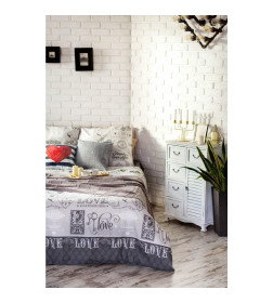 Постельное бельё "Этель" 2 сп Love 175*215 см, 200*220 см, 70*70 см -2 шт, 100% хлопок, бязь 125 г/м2