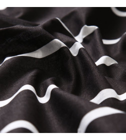 Простыня на резинке Этель 160*200*25 см "Black stripes", 100% хлопок, поплин, 125 гр/м2 6632189