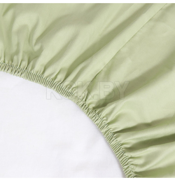 Простыня на резинке LoveLife Young grass 160*200+25 см, сатин, 125г/м² 10366237 (10366237) 