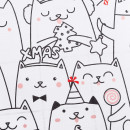 Постельное белье новогоднее Этель 1.5 сп Xmas cat 143*215 см, 150*214 см, 70*70 см - 2 штуки (4935599) 