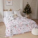 Постельное белье новогоднее Этель 1.5 сп Xmas cat 143*215 см, 150*214 см, 70*70 см - 2 штуки (4935599) 