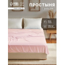 Простыня Этель 200х215, цвет розовый, 100% хлопок, бязь125г/м2 (9046075) 