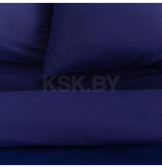 Постельное бельё Этель 1,5 сп «Синяя пыль» 143×215 см, 150×214 см, 70×70 см 2 шт, поплин 125 г/м² (4484470) 