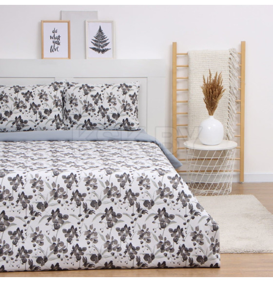 Постельное бельё LoveLife 2сп Flowers 175х215см,200х240см,50х70см-2шт, жатка, 100% п/э, 100гр/м2 (10322839) 