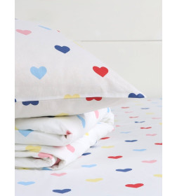 Постельное бельё «Этель» Дуэт Сolored Hearts 143×215 см-2 шт., 220×240 см, 70×70 см-2 шт., поплин 125 г/м², хлопок 100%