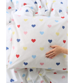Постельное бельё «Этель» Дуэт Сolored Hearts 143×215 см-2 шт., 220×240 см, 70×70 см-2 шт., поплин 125 г/м², хлопок 100%