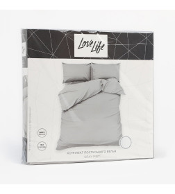 Постельное бельё LoveLife 2 сп "Gray mist" 180х215 см, 200х225 см, 50х70±3 см-2 шт, микрофибра 85 гр