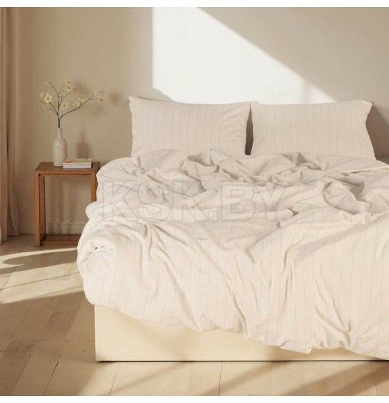 Постельное бельё SL Home Cotton line евро 200*220см, 240*225 см, 50*70-2шт, цв.молочный,100% хлопок (10831073) 
