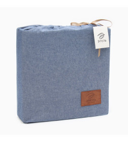 Постельное бельё Этель Denim 2 сп, 180х210см, 220х240см, 50х70-2шт, цвет синий, жатый хлопок, 140 г/м2