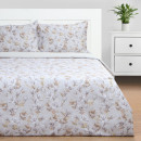Постельное бельё Этель 1,5 сп Beige flowers, 143х215 см, 150х214 см, 50х70 см -2 шт, мако-сатин 114г/м2 (9947008) 