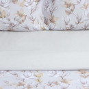 Постельное бельё Этель 1,5 сп Beige flowers, 143х215 см, 150х214 см, 50х70 см -2 шт, мако-сатин 114г/м2 (9947008) 