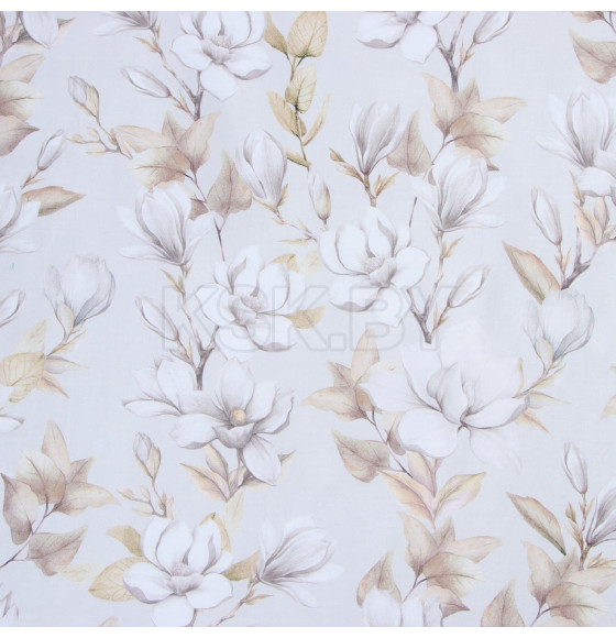 Постельное бельё Этель 1,5 сп Beige flowers, 143х215 см, 150х214 см, 50х70 см -2 шт, мако-сатин 114г/м2 (9947008) 
