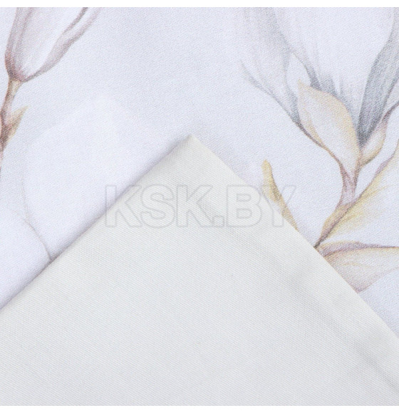 Постельное бельё Этель 1,5 сп Beige flowers, 143х215 см, 150х214 см, 50х70 см -2 шт, мако-сатин 114г/м2 (9947008) 
