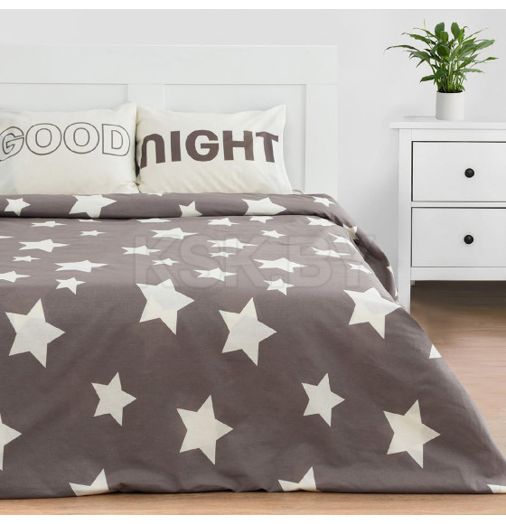 Комплект: пододеяльник и 2 наволочки Good night 175*215 см, 50*70 см - 2 шт, 100% хлопок 6030074 (6030074) 
