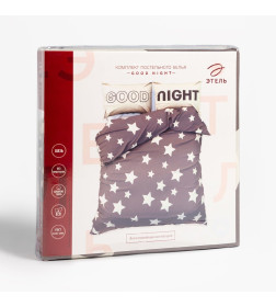 Комплект: пододеяльник и 2 наволочки Good night 175*215 см, 50*70 см - 2 шт, 100% хлопок 6030074
