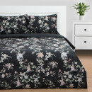 Постельное бельё Этель 2 сп Black flowers, 175х215 см, 200х214 см, 50х70 см -2 шт, мако-сатин 114г/м2 (9947013) 