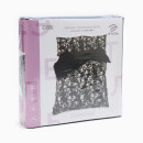 Постельное бельё Этель 2 сп Black flowers, 175х215 см, 200х214 см, 50х70 см -2 шт, мако-сатин 114г/м2 (9947013) 