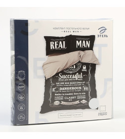 Постельное бельё "Этель" евро Real Man 200х217 см, 240*220 см, 50х70+3 см - 2 шт