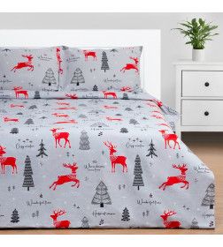 Комплект: пододеяльник и 2 наволочки Cozy winter 143х215 см, 50х70 см - 2 шт, 100% хлопок