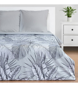 Постельное бельё Этель 1.5 сп Gray tropics 143х215 см, 150х214 см, 70х70 см - 2 шт