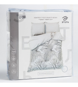 Постельное бельё Этель 1.5 сп Gray tropics 143х215 см, 150х214 см, 70х70 см - 2 шт