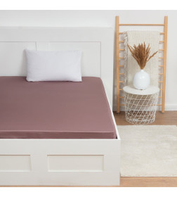 Простыня на резинке Twilight Mauve 180х200х25 см, 100% хлопок, мако-сатин, 114г/м2