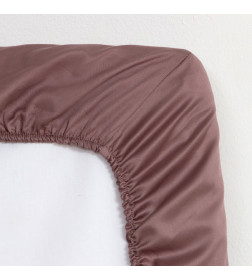 Простыня на резинке Twilight Mauve 180х200х25 см, 100% хлопок, мако-сатин, 114г/м2