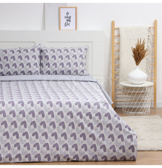 Постельное бельё LoveLife евро Love, 200*217см,225*240см,50*70см-2шт,100%хлопок, сатин, 125г/м² (10283974) 