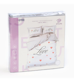 Постельное бельё «Этель» евро Mr&Mrs 200*215 см,240*215 см,50*70+4 см - 2 шт