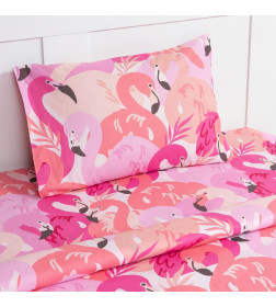 Постельное бельё Этель 1,5 сп "Flamingo garden" 143х215 см, 150х214 см, 50х70 см -1 шт, 100% хлопок, бязь