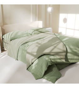 Постельное бельё Этель дуэт Green cage 150х215см-2 шт, 225х240см, 50х70±3 см-2 шт, новосатин