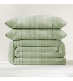 Постельное бельё Этель дуэт Green cage 150х215см-2 шт, 225х240см, 50х70±3 см-2 шт, новосатин