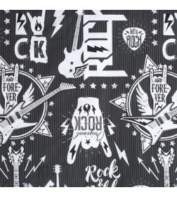 Постельное бельё "Этель" евро Rock&Roll 200х217 см, 240х220 см, 70х70 см -2 шт,100% хлопок, бязь 125 г/м2