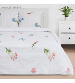 Постельное бельё Этель 1.5 сп Wild flowers 143*215 см,150*214 см, 70*70 см 2 шт