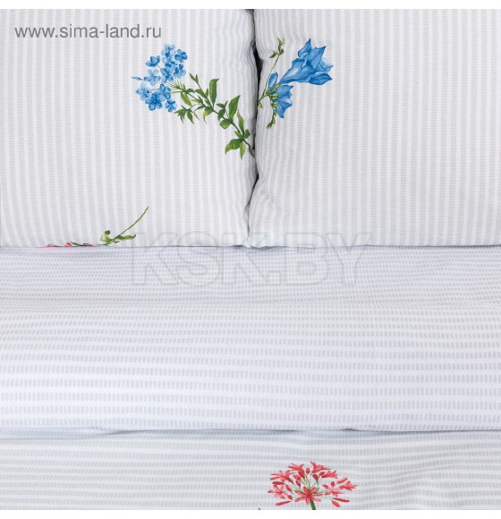 Постельное бельё Этель 2 сп Wild flowers 175*215 см, 200*220 см,70*70 см -2 шт (4746233) 