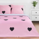 Постельное белье Этель 2 сп Pink heart 175*215 см, 200*220 см,70*70 см -2 шт (5424338) 