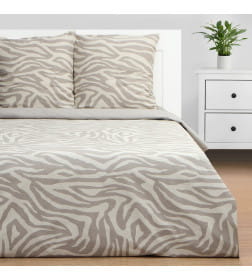 Постельное бельё Этель 1,5 сп Beige zebra, 143х215 см, 150х214 см, 70х70 см 2 шт, бязь 125 г/м2
